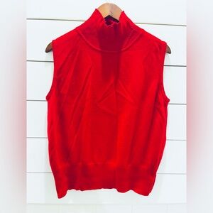 Vibrant Vintage Red St. John Cashmere Sweater Top